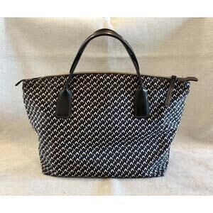 Roberta Pieri Tote Bag Handbag Multicolor Geometric Nylon Leather Handles